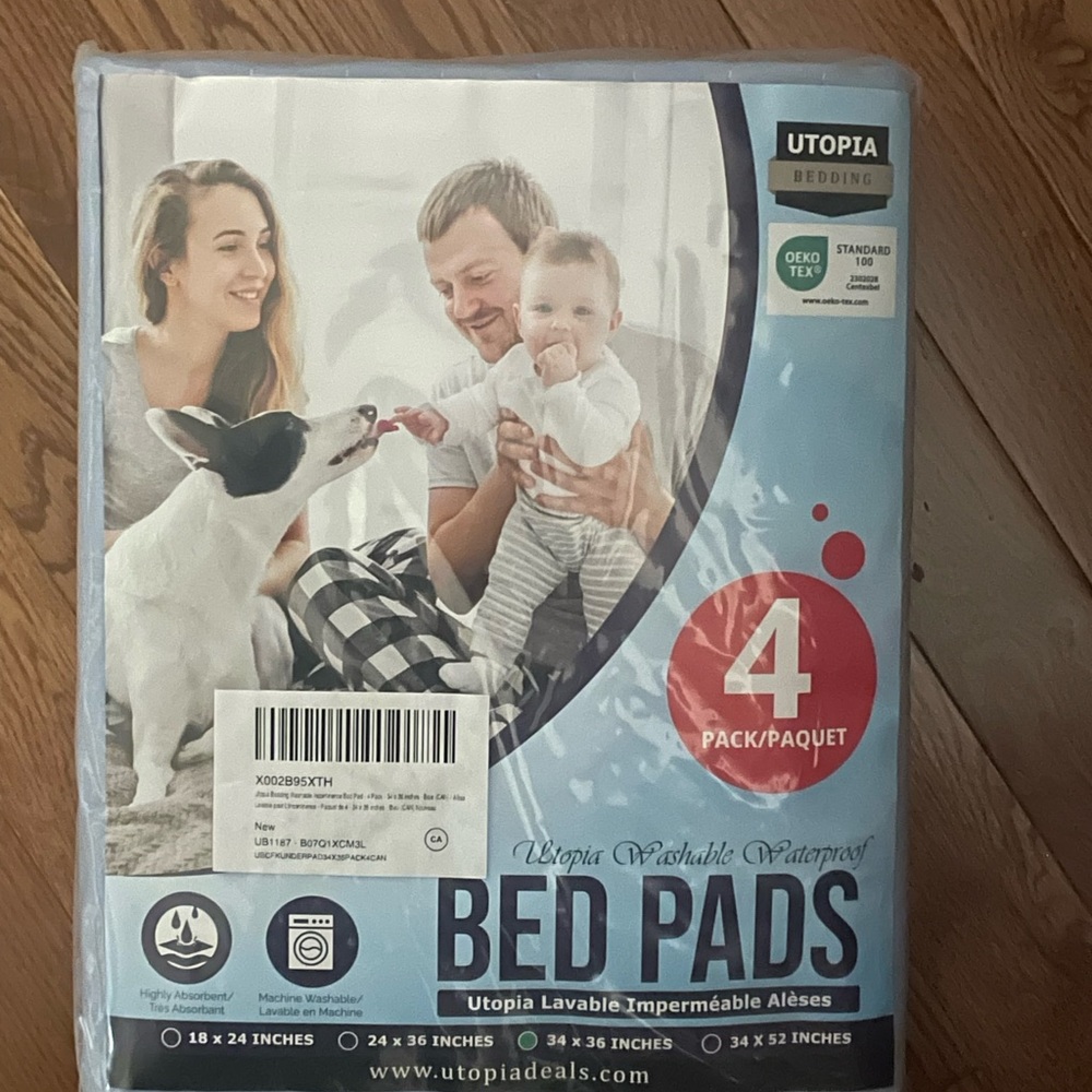 Utopia Bedding Waterproof Bed Pads - 4pack